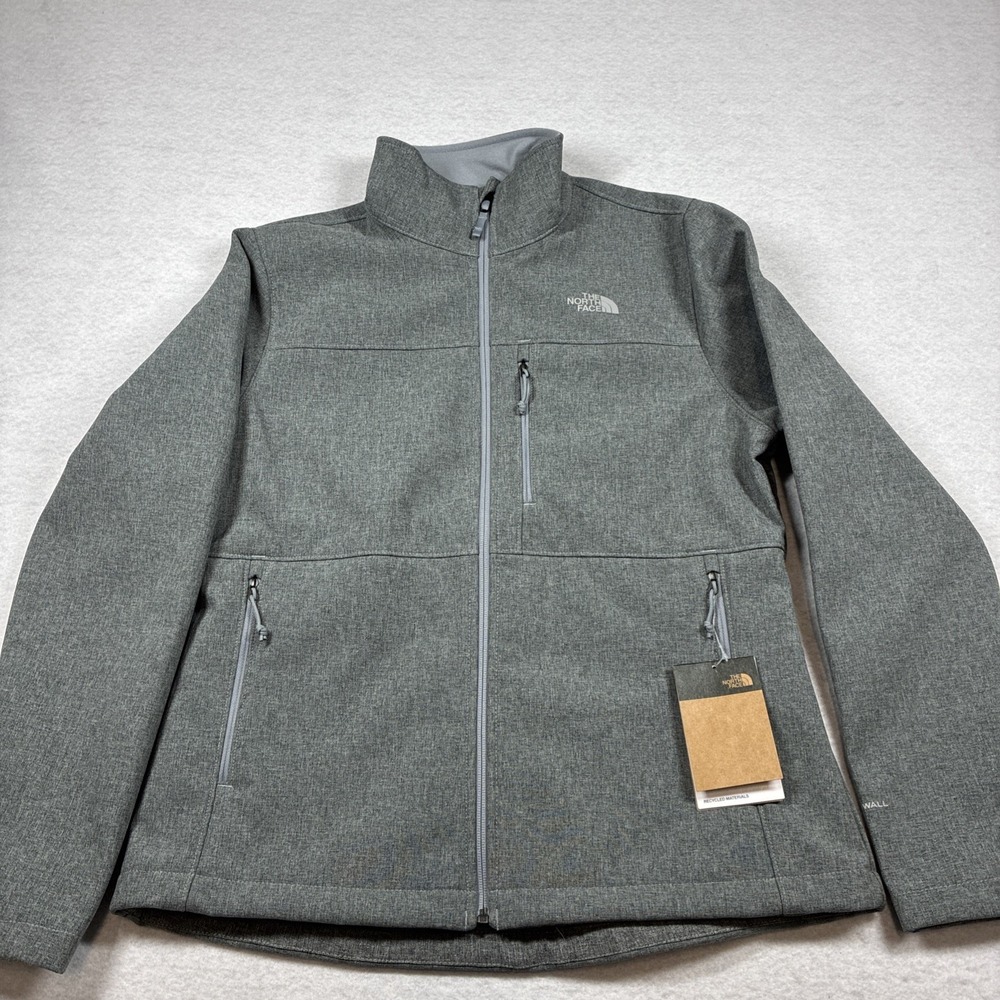 Womens The North Face TNF Apex Bionic FZ Softshell Windwall Jacket Heather Grey